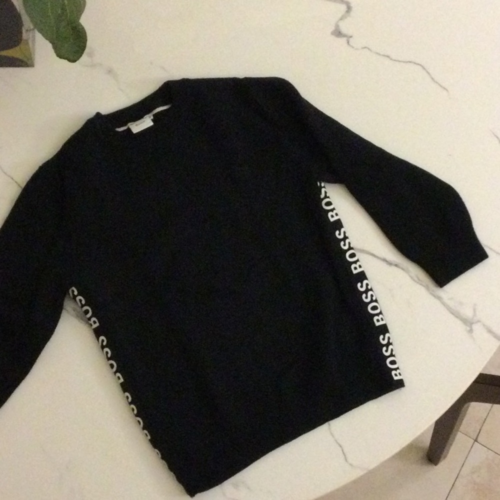 Boss black crew neck sweater